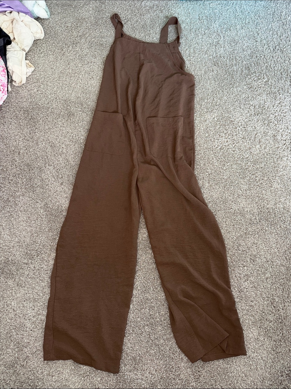 Wide-Leg Brown Women's Jumpsuit